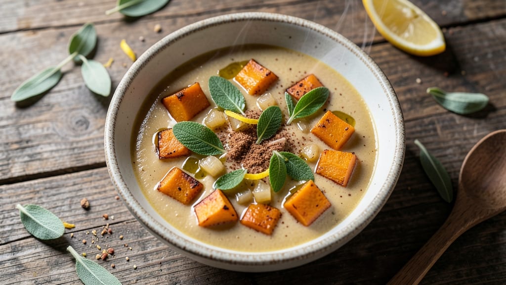 Au Bon Pain Butternut Squash Soup Recipe: Velvety Spiced Sweetness With Crispy Sage Garnish