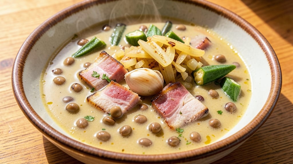 Bahamian Pigeon Peas Soup Recipe: Spiced Coconut and Okra Velvety Richness