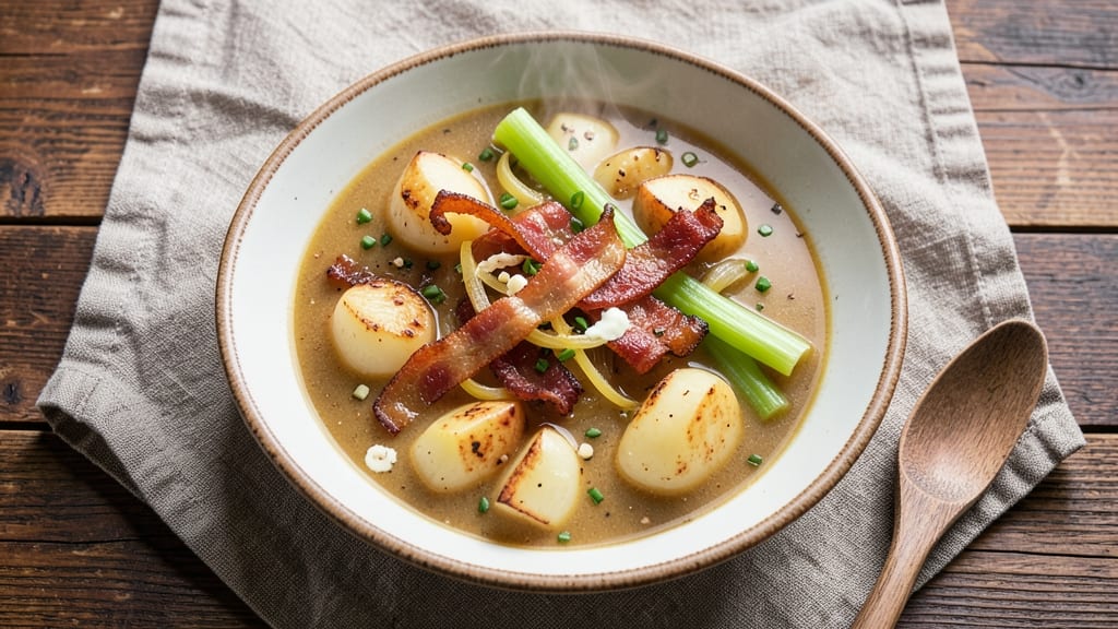 Baked Potato and Bacon Soup Recipe: Smoky Bacon Crunch Meets Creamy Spud Velout