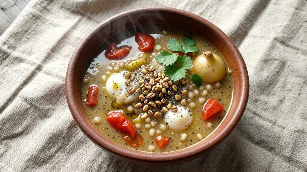 Arabic Barley Soup Recipe: Spiced With Cumin and Warm Za'atar Notes