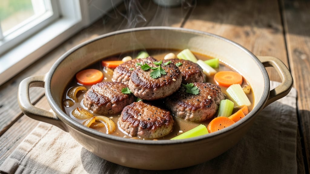 Beef Burger Soup Recipe: Smoky Umami Bomb With Ground Beef Bites