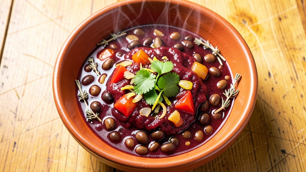 African Bean Soup Recipe: Slow-Simmered Spice and Crispy Celery Crown Topping