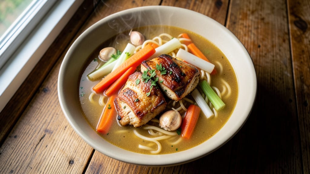 Babish Chicken Noodle Soup Recipe: Golden Noodles and Shattered Celery Crunch