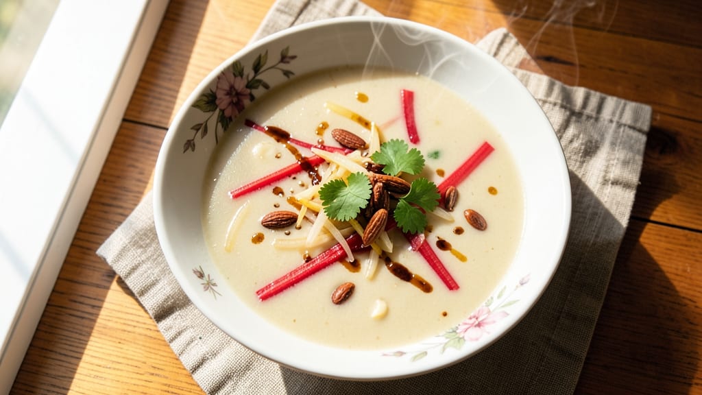 Almond Milk Soup Recipe: Velvety Creaminess With Toasted Almond Crunch