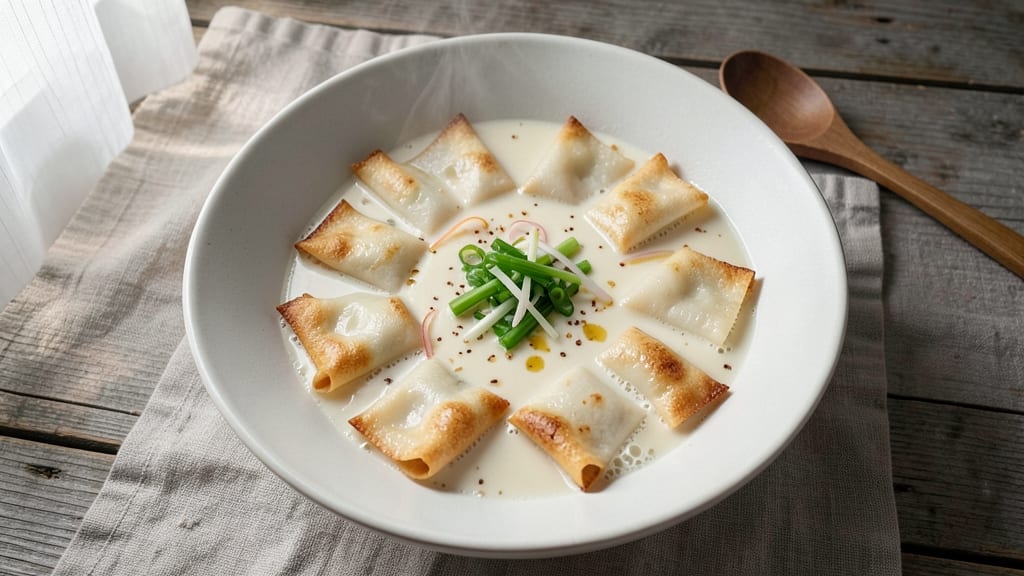 Bean Curd Skin Soup Recipe: Crispy Tofu Crowns Over Silky Miso Broth