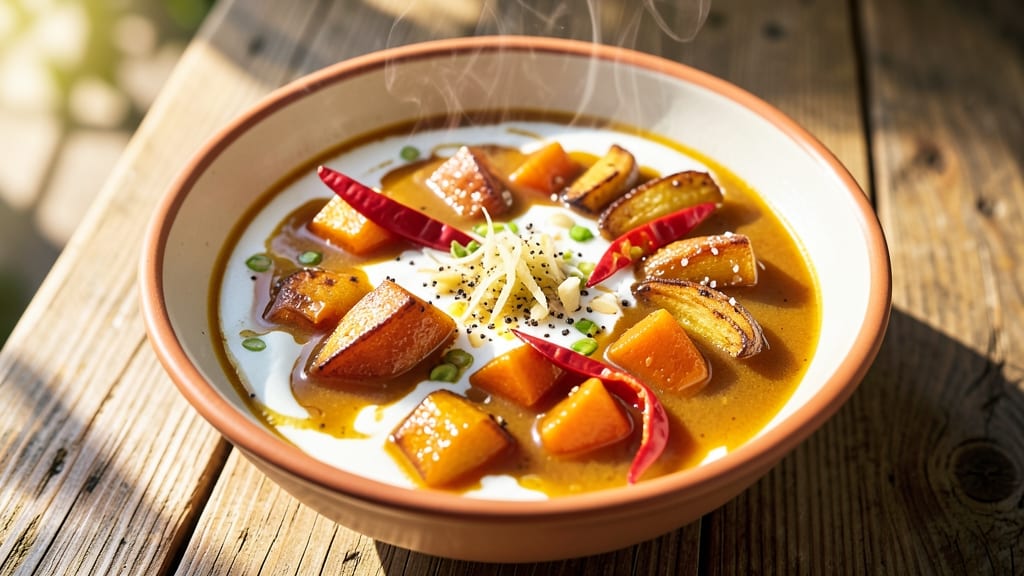 African Pumpkin Soup Recipe: Spiced Nutmeg and Coconut Velvety Richness