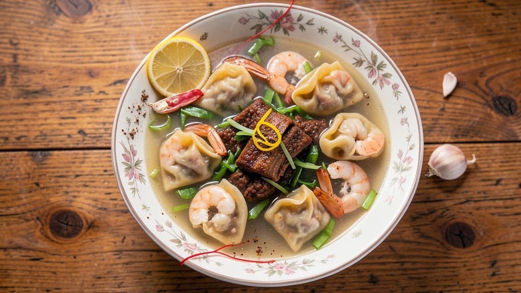 Best Ever Wonton Soup Recipe: Crispy Wonton Crowns Over Silky Broth