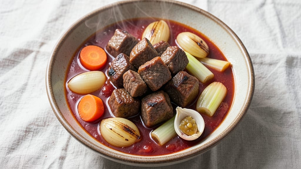 Beef Rivel Soup Recipe: Slow-Simmered Umami with Crispy Celery Crowns