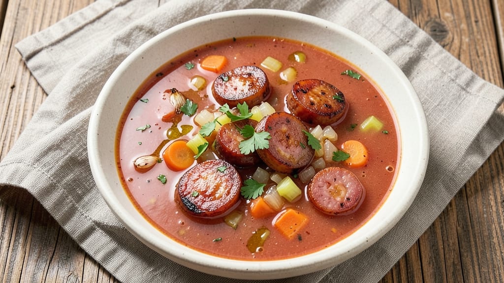 Bertucci's Sausage Soup Recipe: Smoky Herb Velout with Crispy Celery Crowns