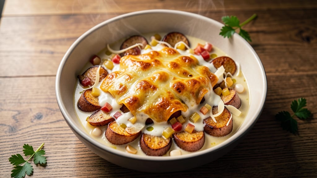 Au Gratin Potato Soup Recipe: Crispy Top, Velvety Cheese Magic