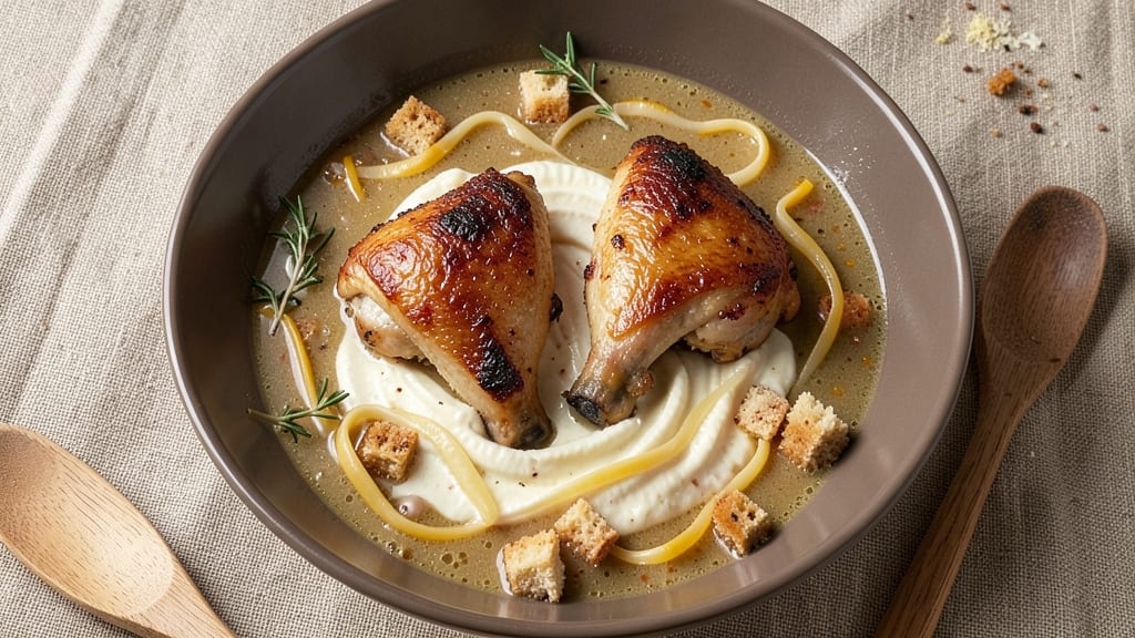 Atkins Turbo Soup Recipe: Low-Carb Velouté With Celery Crown Crunch