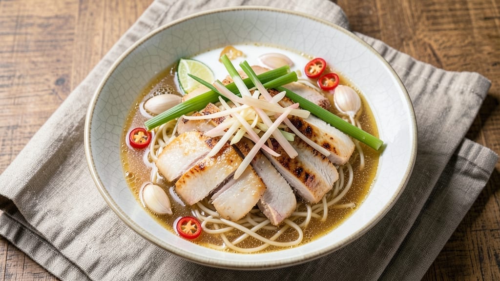 Asian Turkey Soup Recipe: Lemongrass-Ginger Velout With Crispy Herb Crowns