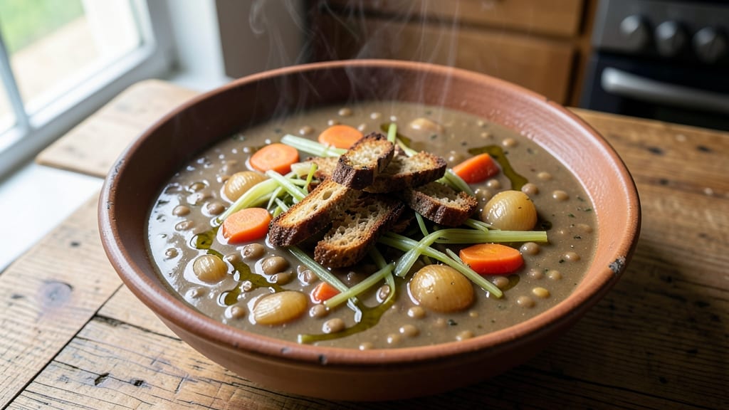 Authentic German Lentil Soup Recipe: Earthy Beer-Braised Depth With Crispy Parsley Garnish