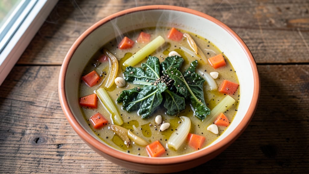 Authentic Tuscan Soup Recipe: Rustic Bread Crumb Crunch Over Herb-Infused Brodo