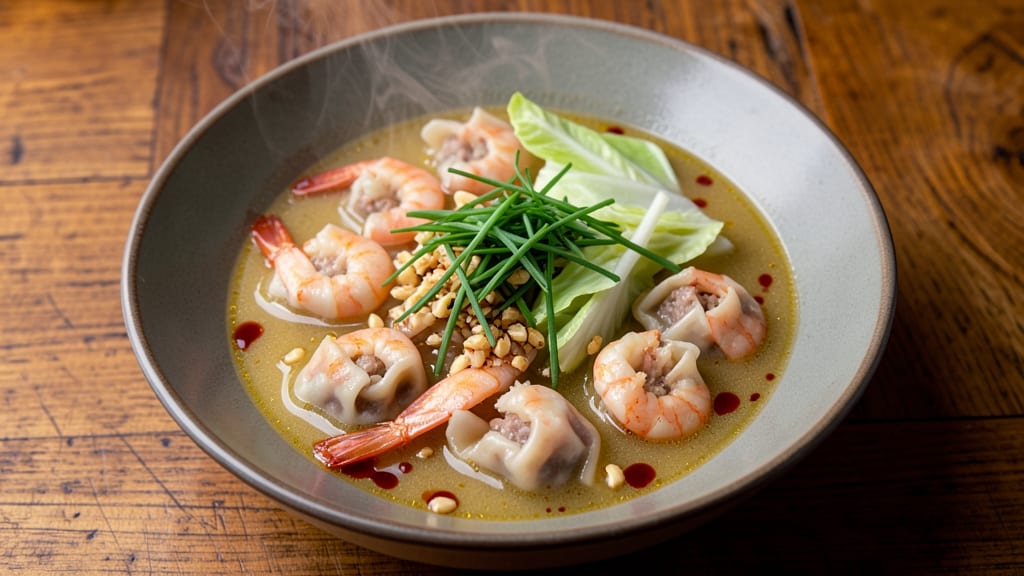 Authentic Shrimp Wonton Soup Recipe: Crispy Wonton Strips and Silky Broth Harmony