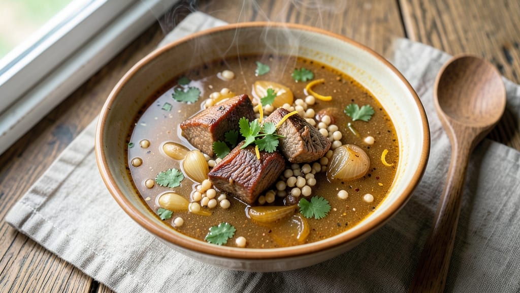 Afghan Soup Recipe: Warm Spiced Comfort With Toasted Barley Bites