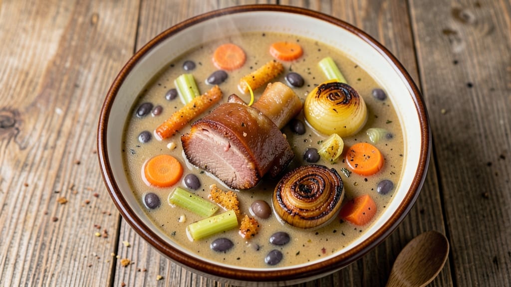 Alton Brown's Ham and Bean Soup Recipe: Slow-Simmered Umami with Crispy Celery Crowns