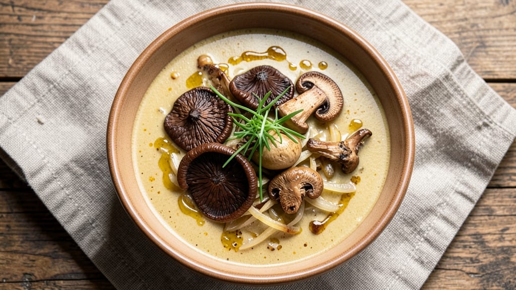 3 Mushroom Soup Recipe: Earthy Depth With Crispy Celery Crown Garnish
