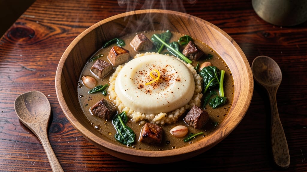 African Fufu and Soup Recipe: Hand-Torn Starch Meets Spiced Stew Magic