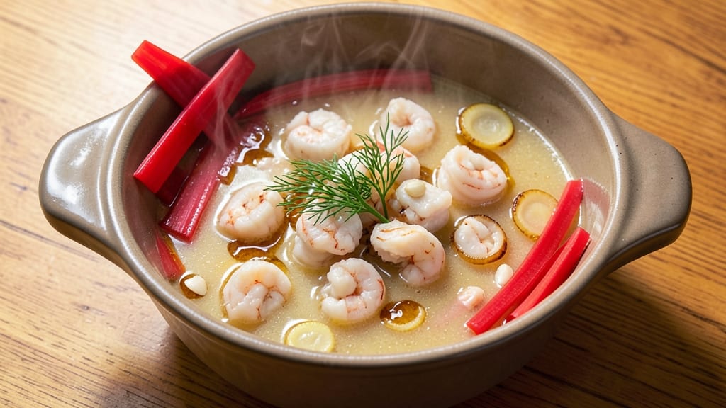 82 Queen She Crab Soup Recipe: Crispy Celery Crowns Over Luxurious Blue Crab Velout