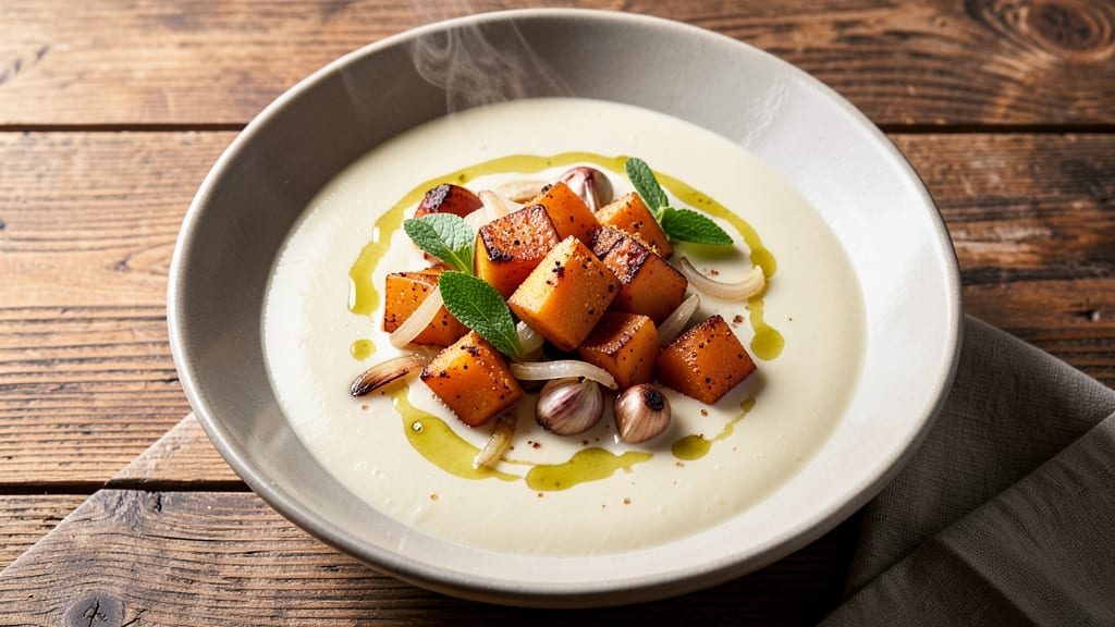 Barefoot Contessa's Butternut Squash Soup Recipe: Roasted Squash Velout With Toasted Sage Crunch