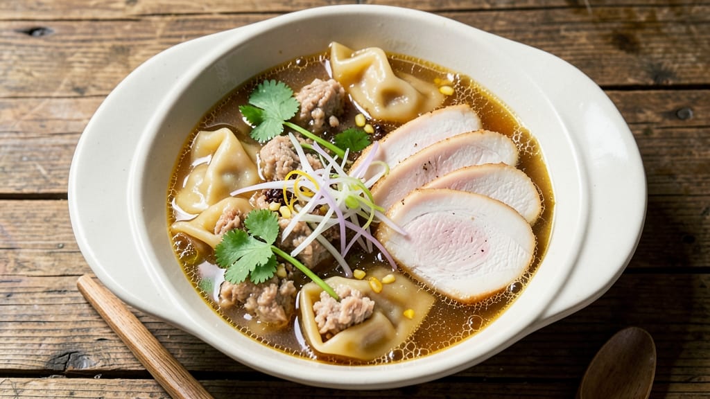 Asian Chicken Dumpling Soup Recipe: Fragrant Herb Broth With Pillowy Dumplings
