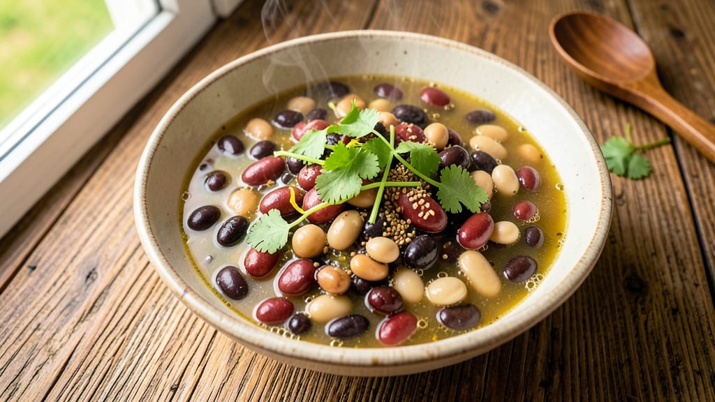 5 Bean Medley Soup Recipe: Hearty Winter Warmth With Crispy Celery Crowns