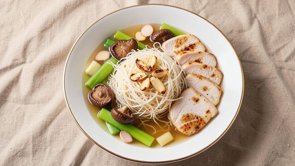 Birds Nest Soup Recipe Filipino Style: Crispy Celery Crowns Over Silky Chicken Velouté