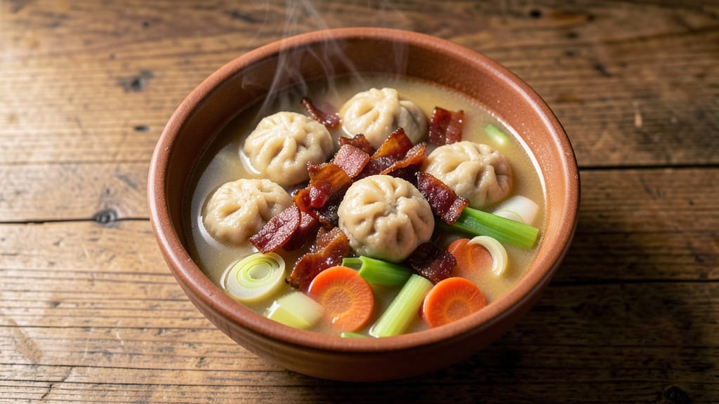 Authentic Knoephla Soup Recipe: German Dumplings in Smoky Herb Broth