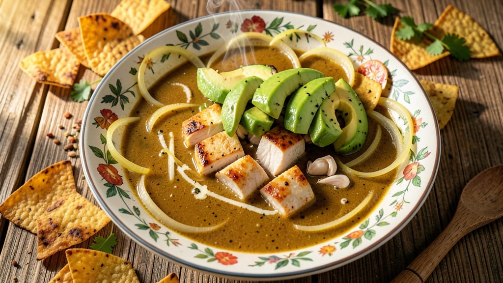 Avocado Chicken Tortilla Soup Recipe: Creamy Avocado and Tortilla Crunch Fusion