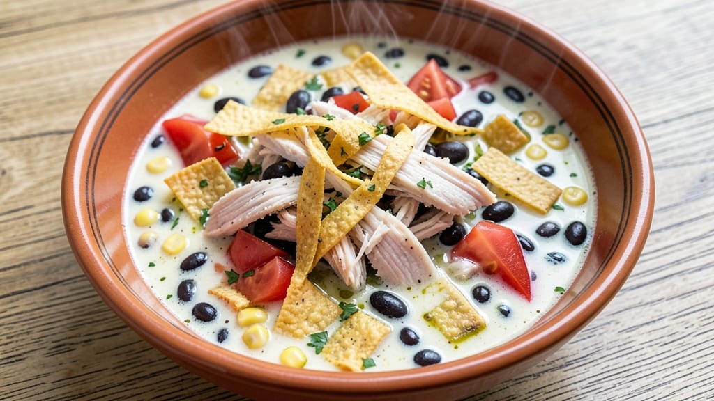 5-Can Chicken Tortilla Soup Recipe: Tortilla-Crusted Topping Magic